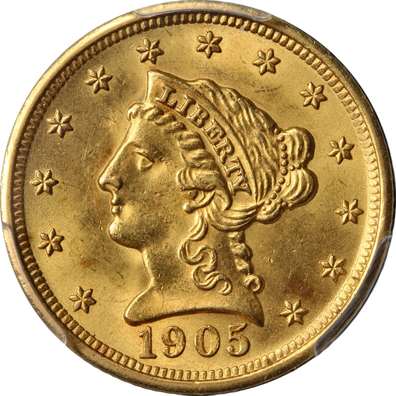 1905 Liberty $2.50 Gold Coin PCGS MS64 Strong Strike (1 of 4)