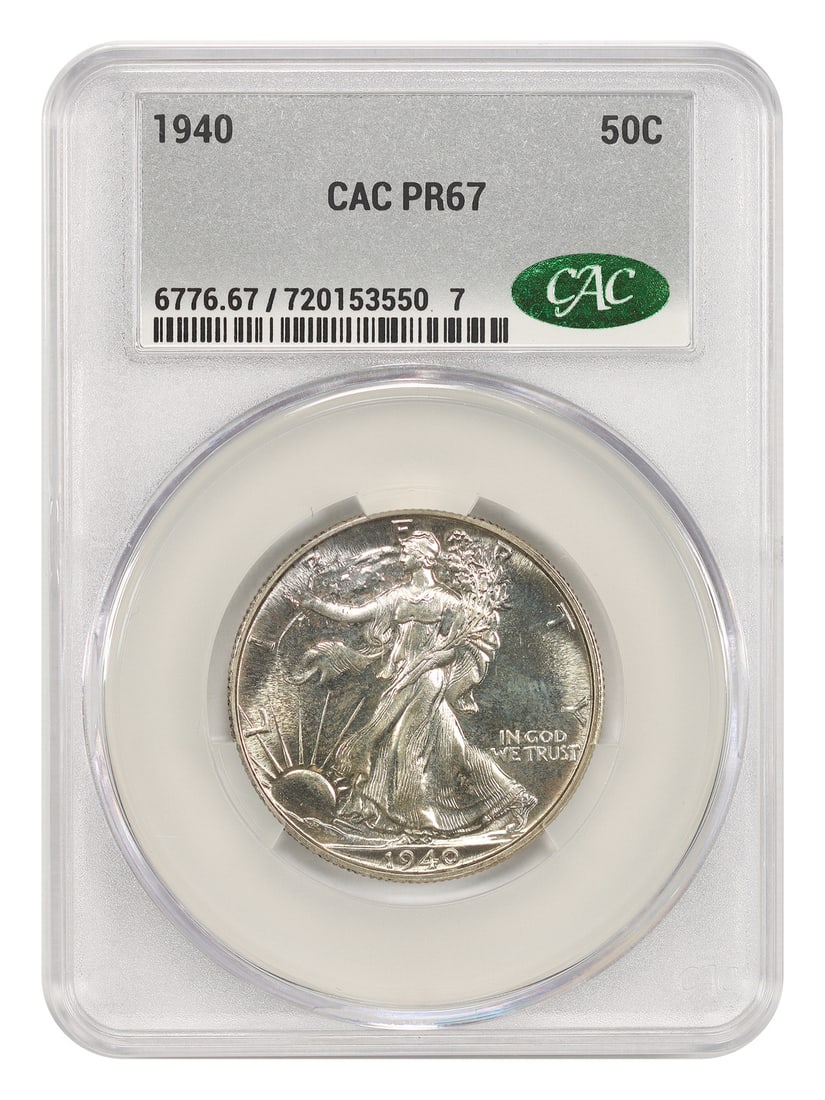 1940 Philadelphia Walking Liberty Half Dollar CACG PR67 50C (1 of 6)