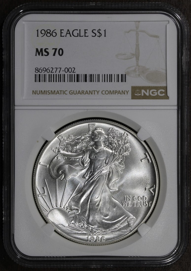 NGC MS70 1986 Silver Eagle Dollar (1 of 2)