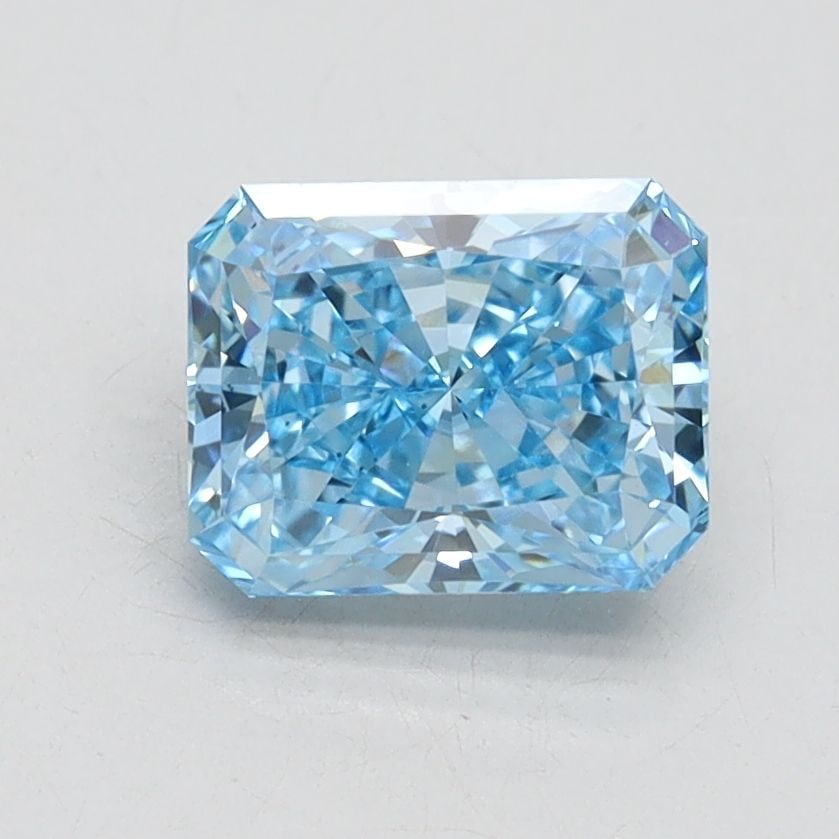 Loose Diamond - RADIANT 1.42ct Fancy Vivid Blue VS1: Loose Diamond - RADIANT 1.42ct Fancy Vivid Blue VS1 Source: This is a real non-mined Diamond that has been grown in a lab Shape: RADIANT Carats: 1.42 Color: Fancy Vivid Blue Certification: IGI Video: