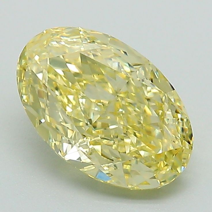 Loose Diamond - OVAL 1.87ct Fancy Yellow VS1: Loose Diamond - OVAL 1.87ct Fancy Yellow VS1 Source: This is a real non-mined Diamond that has been grown in a lab Shape: OVAL Carats: 1.87 Color: Fancy Yellow Certification: IGI Video:
