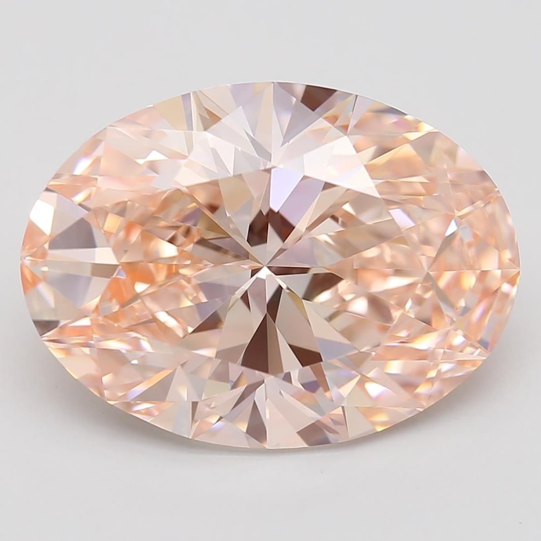 Loose Diamond - OVAL 3.55ct Fancy Intense Orangey Pink VVS2: Loose Diamond - OVAL 3.55ct Fancy Intense Orangey Pink VVS2 Source: This is a real non-mined Diamond that has been grown in a lab Shape: OVAL Carats: 3.55 Color: Fancy Intense Orangey Pink Certificati