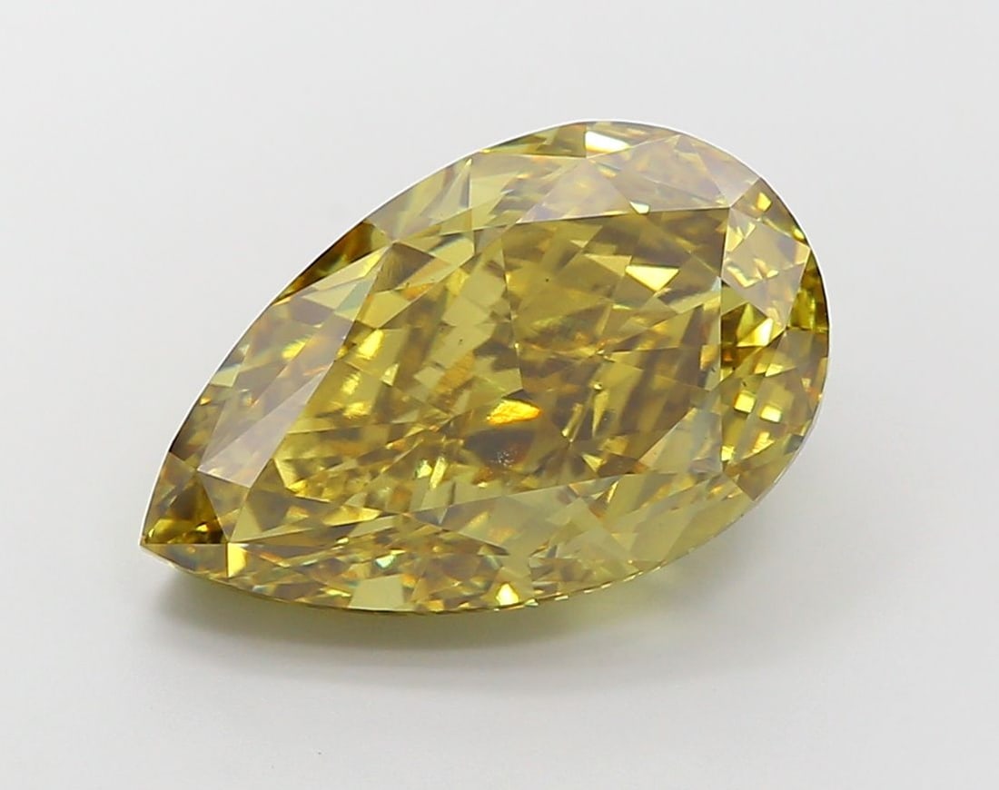 Loose Diamond - PEAR 10.12ct Fancy Vivid Yellow VS1 (1 of 1)