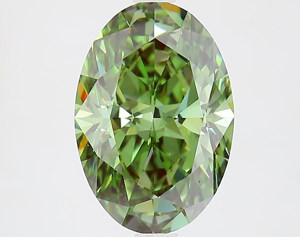 Loose Diamond - OVAL 3.05ct Fancy Vivid Green VS1: Loose Diamond - OVAL 3.05ct Fancy Vivid Green VS1 Source: This is a real non-mined Diamond that has been grown in a lab Shape: OVAL Carats: 3.05 Color: Fancy Vivid Green Certification: IGI Video: