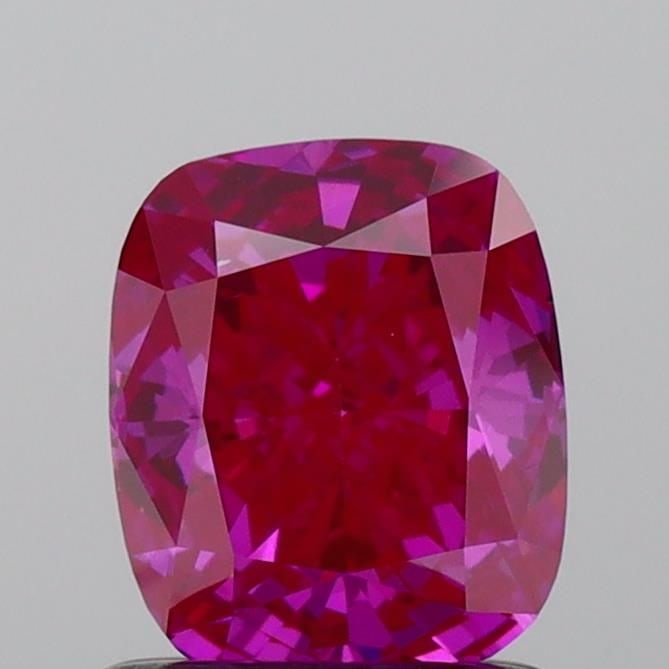 Loose Diamond - CUSHION BRILLIANT 1.0ct Fancy Vivid Pink VS2: Loose Diamond - CUSHION BRILLIANT 1.0ct Fancy Vivid Pink VS2 Source: This is a real non-mined Diamond that has been grown in a lab Shape: CUSHION BRILLIANT Carats: 1.0 Color: Fancy Vivid Pink Certific