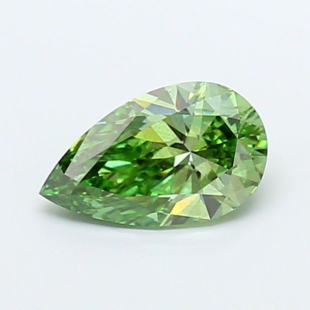 Loose Diamond - PEAR 1.29ct Fancy Vivid Green SI1: Loose Diamond - PEAR 1.29ct Fancy Vivid Green SI1 Source: This is a real non-mined Diamond that has been grown in a lab Shape: PEAR Carats: 1.29 Color: Fancy Vivid Green Certification: IGI Video: