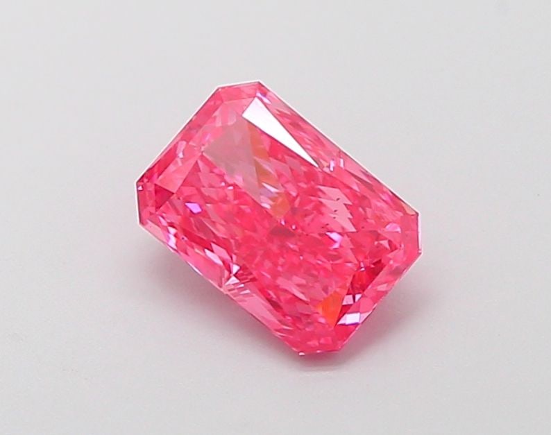 Loose Diamond - RADIANT 1.12ct Fancy Vivid Pink VS2: Loose Diamond - RADIANT 1.12ct Fancy Vivid Pink VS2 Source: This is a real non-mined Diamond that has been grown in a lab Shape: RADIANT Carats: 1.12 Color: Fancy Vivid Pink Certification: IGI Video: