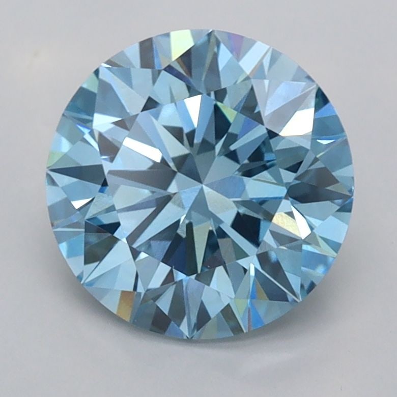 Ideal Loose Diamond - ROUND 2.06ct Fancy Vivid Blue VVS2: Ideal Loose Diamond - ROUND 2.06ct Fancy Vivid Blue VVS2 Source: This is a real non-mined Diamond that has been grown in a lab Shape: ROUND Carats: 2.06 Color: Fancy Vivid Blue Certification: IGI Vide