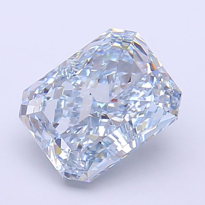 Loose Diamond - RADIANT 2.55ct Fancy Intense Blue VVS2: Loose Diamond - RADIANT 2.55ct Fancy Intense Blue VVS2 Source: This is a real non-mined Diamond that has been grown in a lab Shape: RADIANT Carats: 2.55 Color: Fancy Intense Blue Certification: IGI Vi