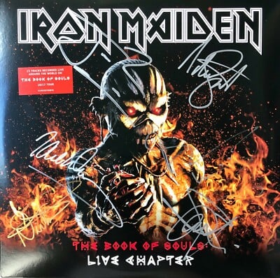 Iron Maiden Book of Souls Album Signed by Entire Band (1 of 6)