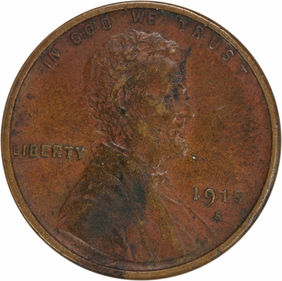 1915 S Lincoln Wheat Small Cent Copper EF Uncertified: 1915 S Lincoln Wheat Small Cent Copper EF Uncertified This 1915-S Lincoln Wheat Cent is a circulated coin graded as Extremely Fine (EF). Struck in copper, it originates from the San Francisco mint and