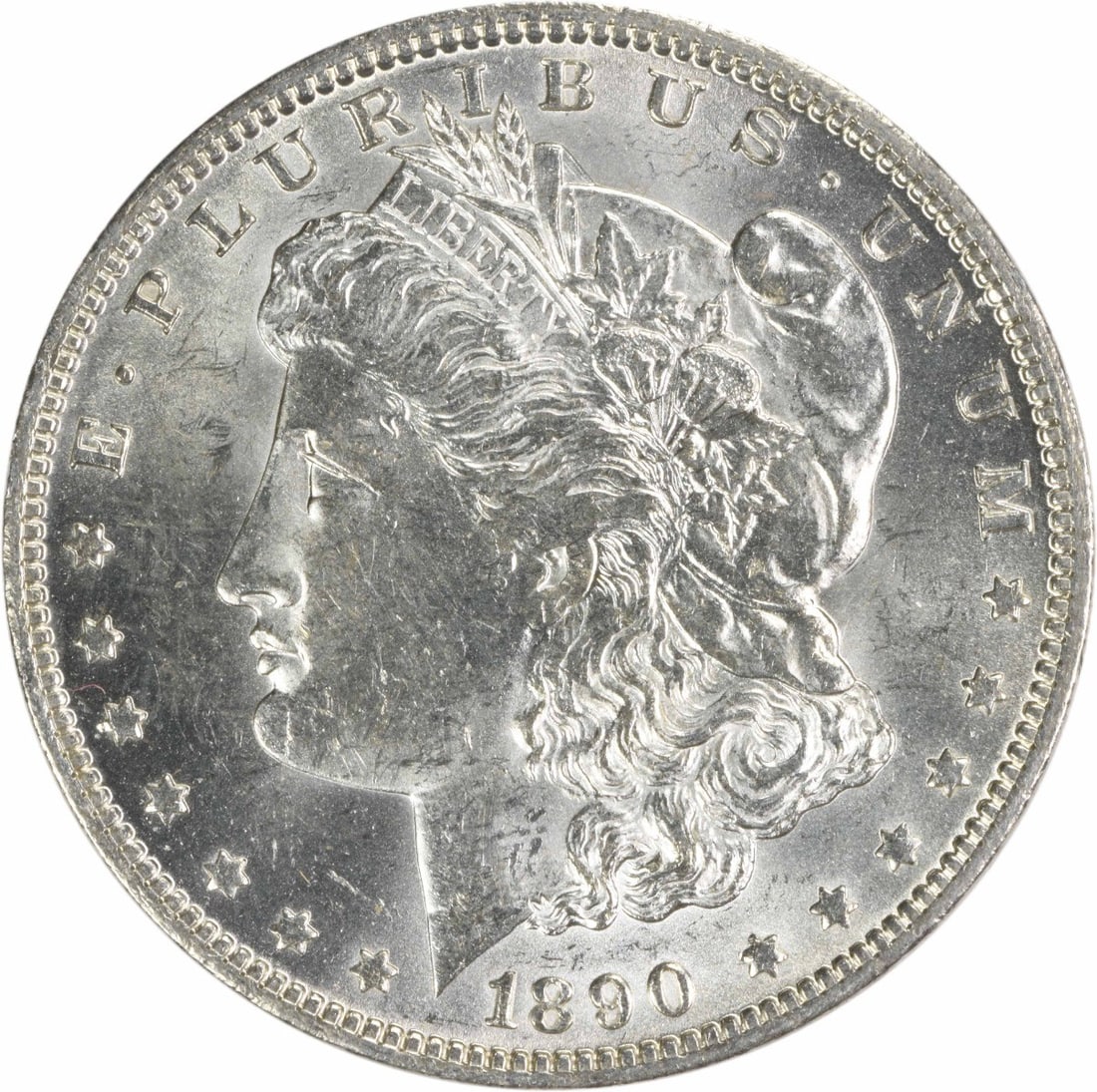 Uncirculated 1890 O Silver Morgan Dollar Brilliant Uncertified US Coin (1 of 2)