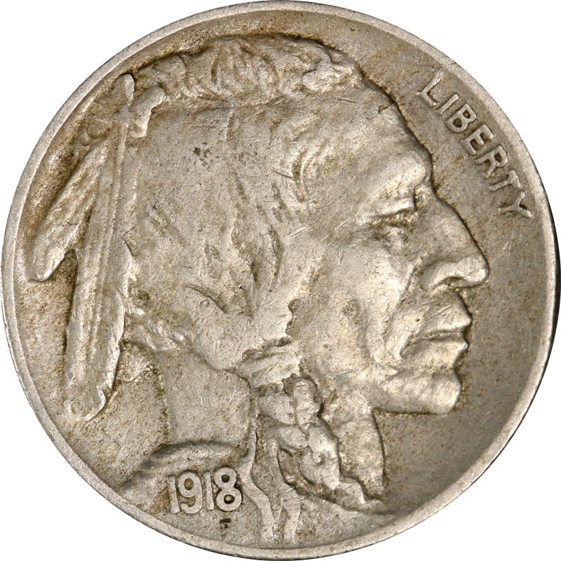 1918 S Buffalo Indian Head Nickel Choice: 1918 S Buffalo Indian Head Nickel Choice This is a 1918-S Buffalo Nickel from the United States. The coin is composed of nickel and is in circulated condition. It is uncertified and originates from th