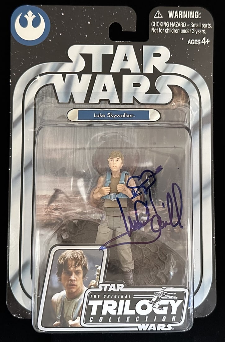 Hasbro Luke Skywalker 4 Inch Figure Signed by Mark Hamill Beckett (1 of 1)