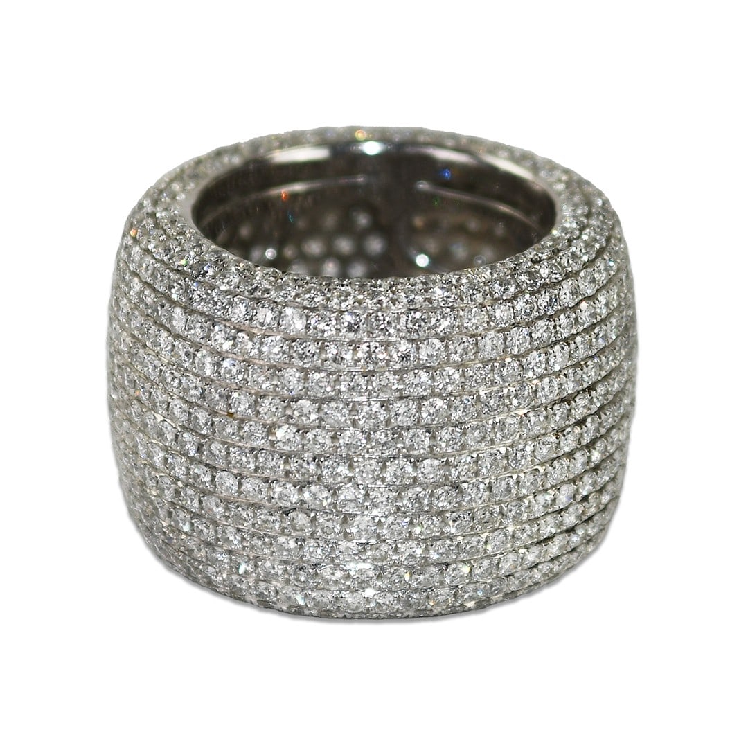 18k White Gold Diamond Eternity Band Size 8.5 (1 of 5)