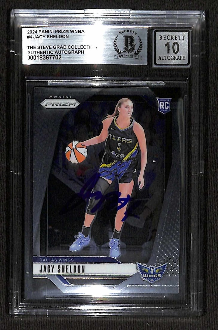 Jacy Sheldon 2024 Panini Prizm WNBA RC #4 Beckett Auto Grade 10 (1 of 1)