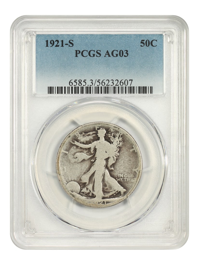 1921-S Walking Liberty Half Dollar PCGS AG03 Key Date (1 of 4)