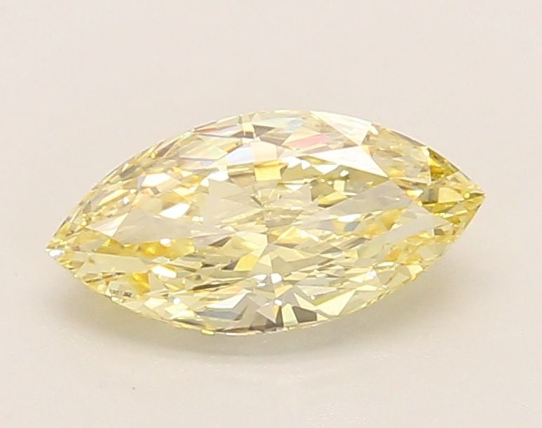 Loose Diamond - MARQUISE 1.04ct Fancy Light Yellow VS1: Loose Diamond - MARQUISE 1.04ct Fancy Light Yellow VS1 Source: This is a real non-mined Diamond that has been grown in a lab Shape: MARQUISE Carats: 1.04 Color: Fancy Light Yellow Certification: IGI