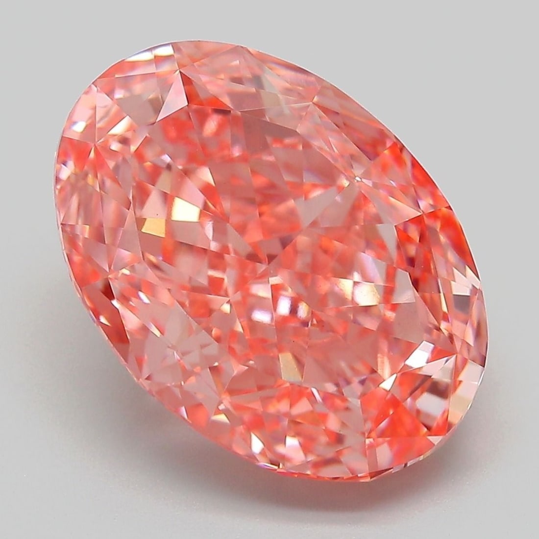 Loose Diamond - OVAL 7.92ct Fancy Vivid Pink VVS2: Loose Diamond - OVAL 7.92ct Fancy Vivid Pink VVS2 Source: This is a real non-mined Diamond that has been grown in a lab Shape: OVAL Carats: 7.92 Color: Fancy Vivid Pink Certification: IGI Video:
