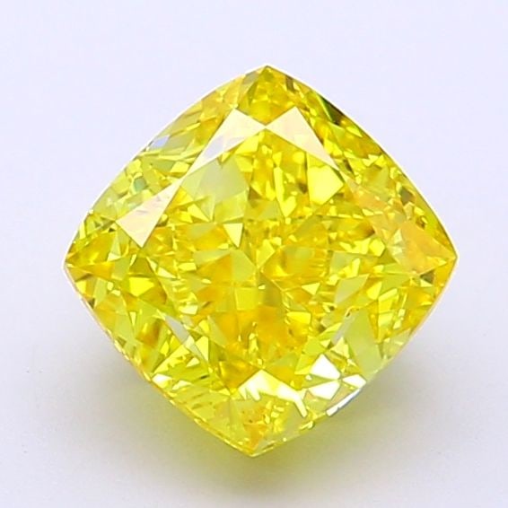 Loose Diamond - CUSHION MODIFIED 1.79ct Fancy Vivid Yellow VVS2: Loose Diamond - CUSHION MODIFIED 1.79ct Fancy Vivid Yellow VVS2 Source: This is a real non-mined Diamond that has been grown in a lab Shape: CUSHION MODIFIED Carats: 1.79 Color: Fancy Vivid Yellow Cer