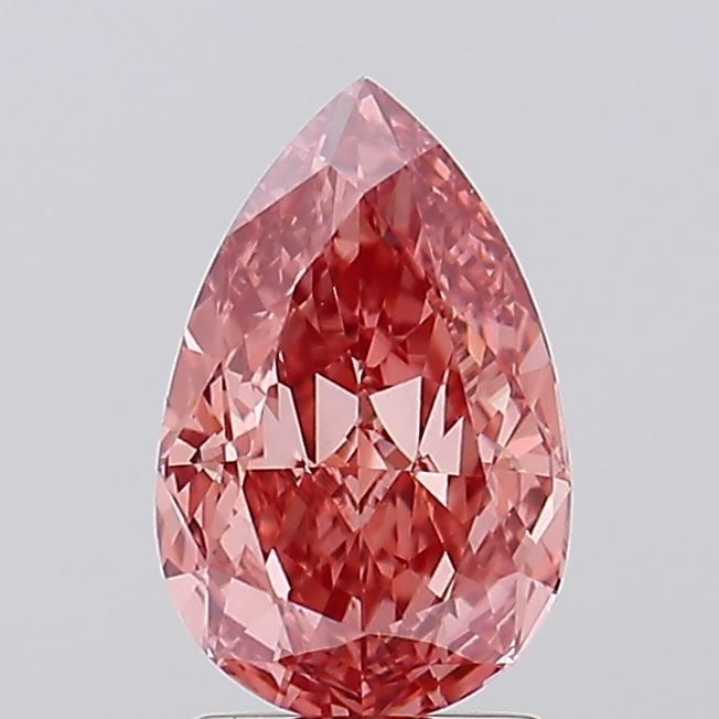 Loose Diamond - PEAR 2.03ct Fancy Vivid Pink VS1: Loose Diamond - PEAR 2.03ct Fancy Vivid Pink VS1 Source: This is a real non-mined Diamond that has been grown in a lab Shape: PEAR Carats: 2.03 Color: Fancy Vivid Pink Certification: IGI Video: