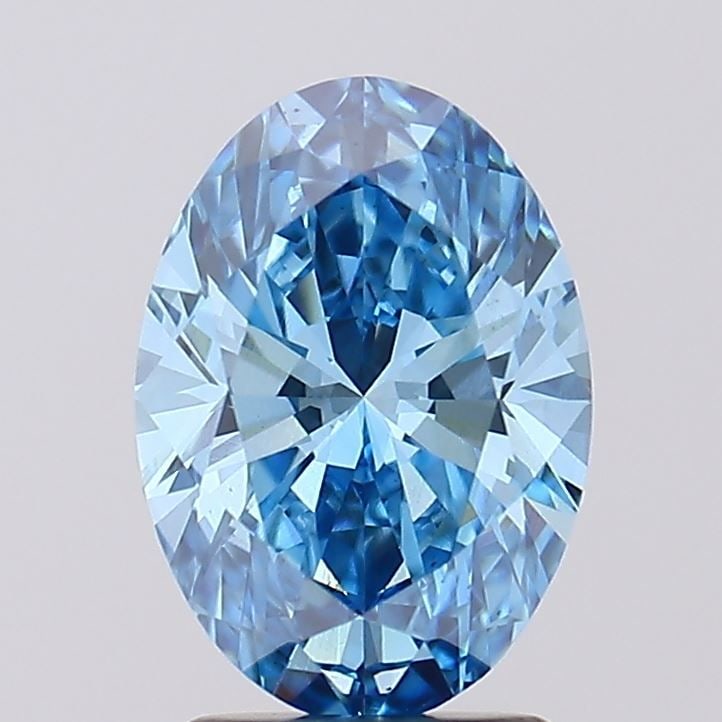 Loose Diamond - OVAL 2.05ct Fancy Vivid Blue VS1: Loose Diamond - OVAL 2.05ct Fancy Vivid Blue VS1 Source: This is a real non-mined Diamond that has been grown in a lab Shape: OVAL Carats: 2.05 Color: Fancy Vivid Blue Certification: IGI Video: