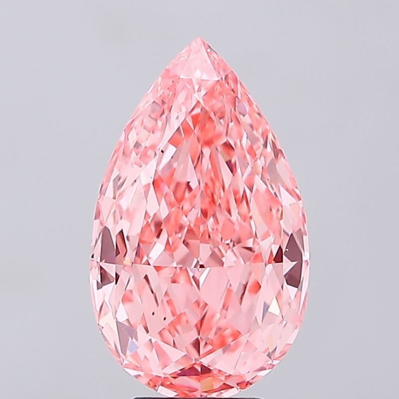 Loose Diamond - PEAR 5.22ct Fancy Vivid Pink VS1: Loose Diamond - PEAR 5.22ct Fancy Vivid Pink VS1 Source: This is a real non-mined Diamond that has been grown in a lab Shape: PEAR Carats: 5.22 Color: Fancy Vivid Pink Certification: IGI Video: