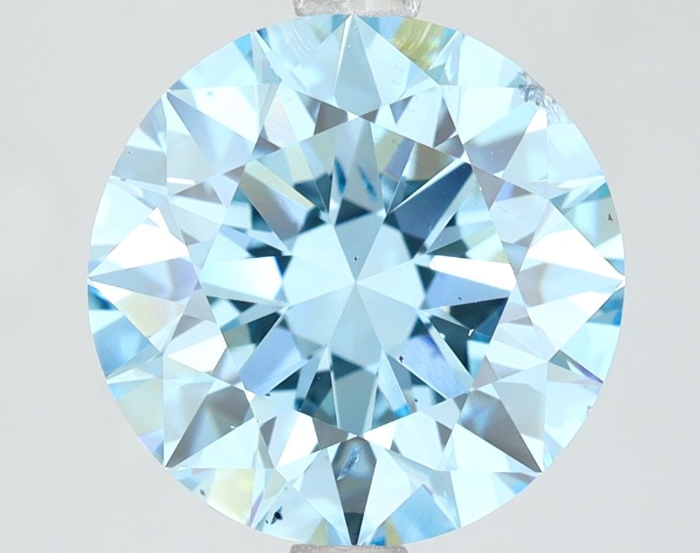 Loose Diamond - ROUND 4.08ct Fancy Blue SI1: Loose Diamond - ROUND 4.08ct Fancy Blue SI1 Source: This is a real non-mined Diamond that has been grown in a lab Shape: ROUND Carats: 4.08 Color: Fancy Blue Certification: NONE Video: