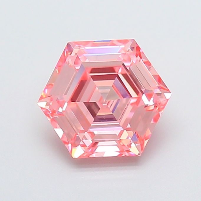 Loose Diamond - OCTAGONAL 2.08ct Fancy Vivid Pink VS1: Loose Diamond - OCTAGONAL 2.08ct Fancy Vivid Pink VS1 Source: This is a real non-mined Diamond that has been grown in a lab Shape: OCTAGONAL Carats: 2.08 Color: Fancy Vivid Pink Certification: IGI Vid