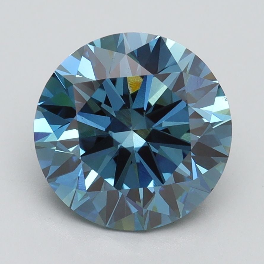 Loose Diamond - ROUND 2.7ct Fancy Vivid Blue VS2: Loose Diamond - ROUND 2.7ct Fancy Vivid Blue VS2 Source: This is a real non-mined Diamond that has been grown in a lab Shape: ROUND Carats: 2.7 Color: Fancy Vivid Blue Certification: IGI Video:
