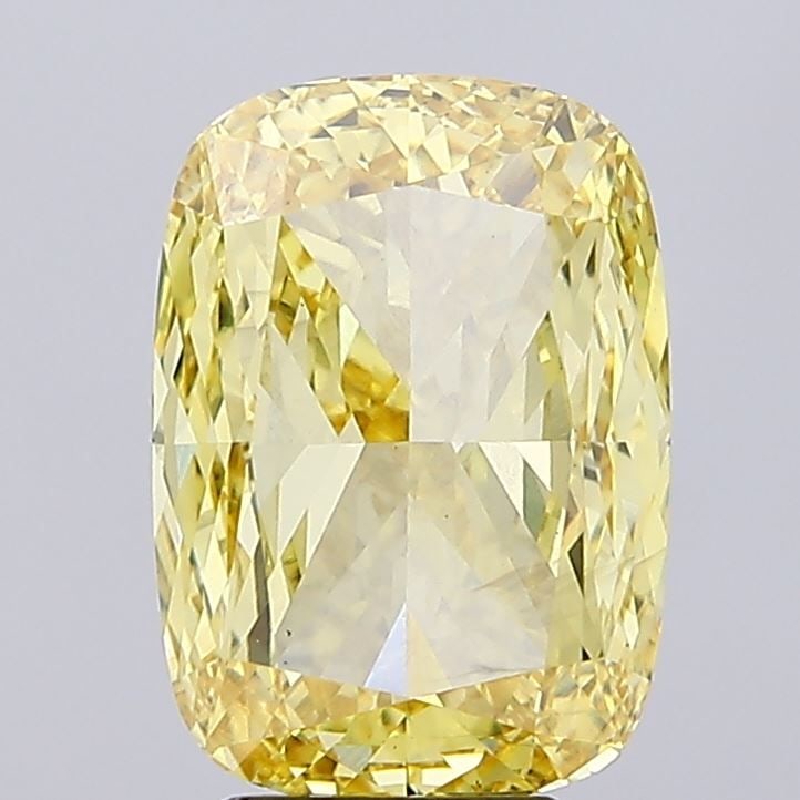 Loose Diamond - CUSHION MODIFIED 5.03ct Fancy Vivid Yellow VS2: Loose Diamond - CUSHION MODIFIED 5.03ct Fancy Vivid Yellow VS2 Source: This is a real non-mined Diamond that has been grown in a lab Shape: CUSHION MODIFIED Carats: 5.03 Color: Fancy Vivid Yellow