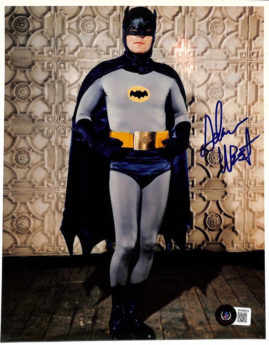 Adam West Signed 8x10 Batman Photo Beckett Certified: Adam West Signed 8x10 Batman Photo Beckett Certified This is an authentic 8x10 photograph signed by Adam West, renowned for his portrayal of Batman. The photograph features an inscription reading 'To 