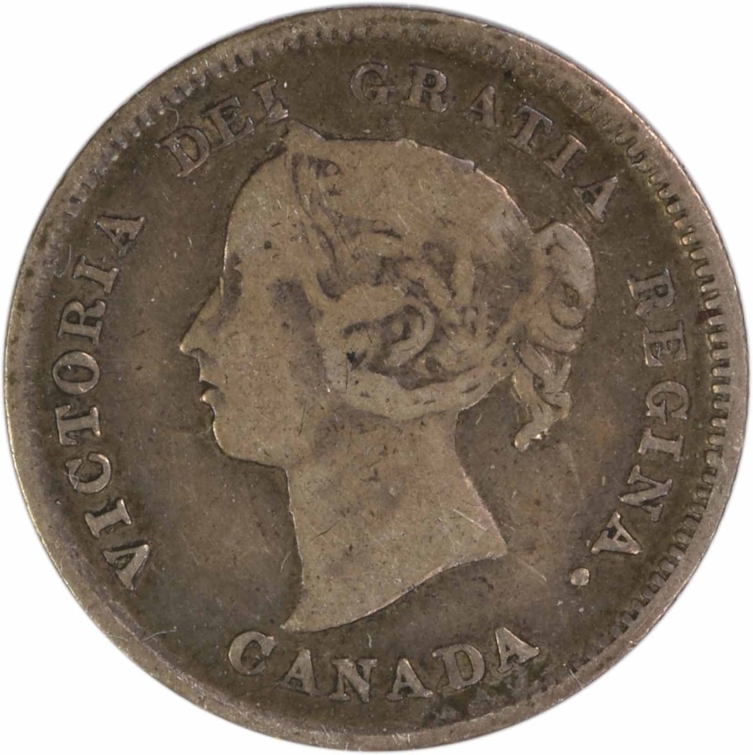 Canada 1884 Silver 5 Cents Far Blunt 4 KM2 VF Uncertified: Canada 1884 Silver 5 Cents Far Blunt 4 KM2 VF Uncertified This 1884 Canada 5 Cents coin features the Far Blunt 4 variety and is composed of silver. Graded as VF (Very Fine), it is a circulated coin an