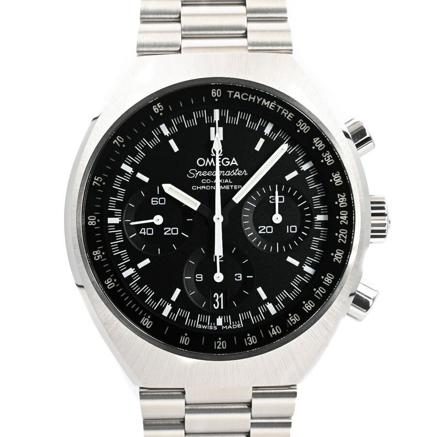 OMEGA Mark II Black Men's Wristwatch 327.10.43.50.01.001: OMEGA Mark II Black Men's Wristwatch 327.10.43.50.01.001 This is an OMEGA Speedmaster Mark II 327.10.43.50.01.001 wristwatch designed for men. The watch features a black dial and is made in Switzerlan