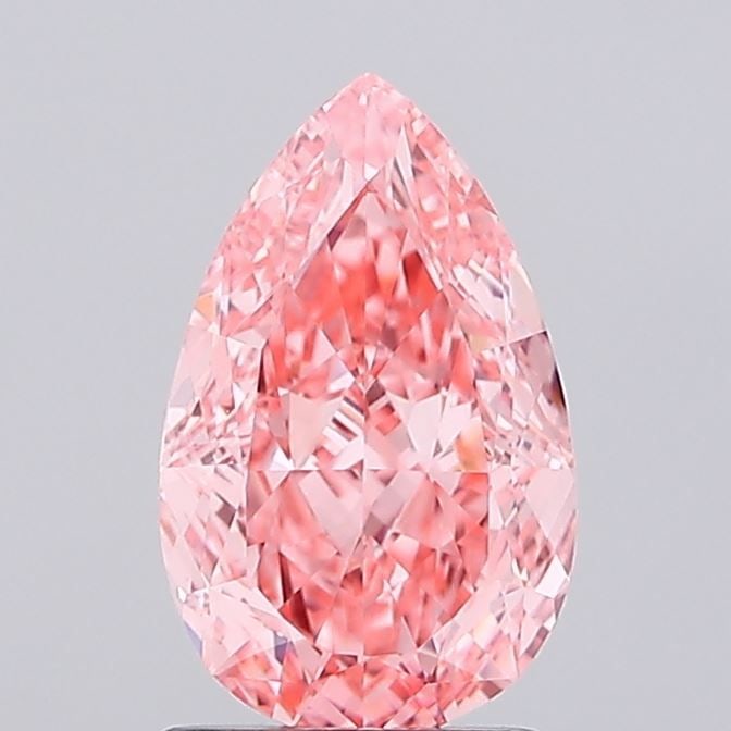 Loose Diamond - PEAR 1.61ct Fancy Vivid Pink VVS2: Loose Diamond - PEAR 1.61ct Fancy Vivid Pink VVS2 Source: This is a real non-mined Diamond that has been grown in a lab Shape: PEAR Carats: 1.61 Color: Fancy Vivid Pink Certification: IGI Video: