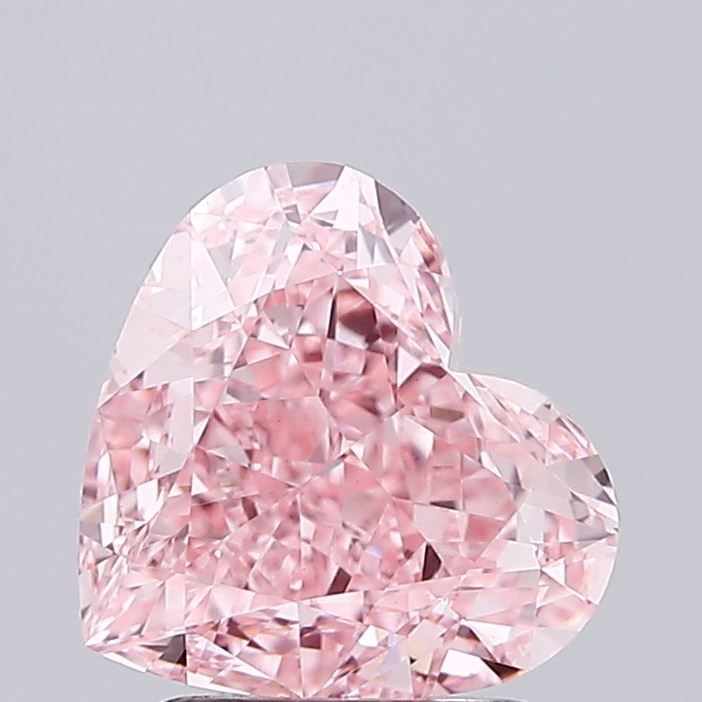 Loose Diamond - HEART 2.67ct Fancy Vivid Pink VS1: Loose Diamond - HEART 2.67ct Fancy Vivid Pink VS1 Source: This is a real non-mined Diamond that has been grown in a lab Shape: HEART Carats: 2.67 Color: Fancy Vivid Pink Certification: IGI Video: