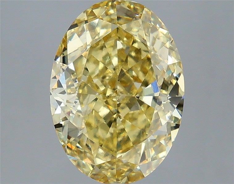 Loose Diamond - OVAL 4.01ct Fancy Intense Yellow SI1: Loose Diamond - OVAL 4.01ct Fancy Intense Yellow SI1 Source: This is a real non-mined Diamond that has been grown in a lab Shape: OVAL Carats: 4.01 Color: Fancy Intense Yellow Certification: IGI Video