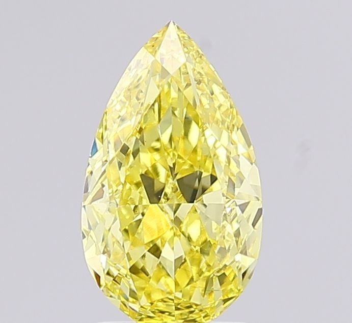 Loose Diamond - PEAR 1.69ct Fancy Intense Yellow VS1: Loose Diamond - PEAR 1.69ct Fancy Intense Yellow VS1 Source: This is a real non-mined Diamond that has been grown in a lab Shape: PEAR Carats: 1.69 Color: Fancy Intense Yellow Certification: IGI Video