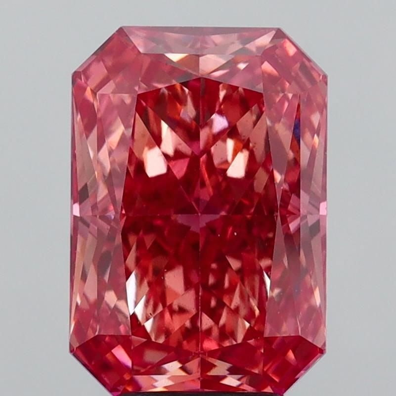 Loose Diamond - RADIANT 5.01ct Fancy Vivid Pink VS2: Loose Diamond - RADIANT 5.01ct Fancy Vivid Pink VS2 Source: This is a real non-mined Diamond that has been grown in a lab Shape: RADIANT Carats: 5.01 Color: Fancy Vivid Pink Certification: IGI Video: