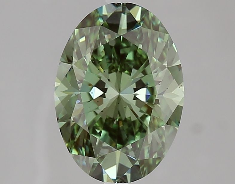 Loose Diamond - OVAL 2.03ct Fancy Vivid Green VS2: Loose Diamond - OVAL 2.03ct Fancy Vivid Green VS2 Source: This is a real non-mined Diamond that has been grown in a lab Shape: OVAL Carats: 2.03 Color: Fancy Vivid Green Certification: IGI Video: