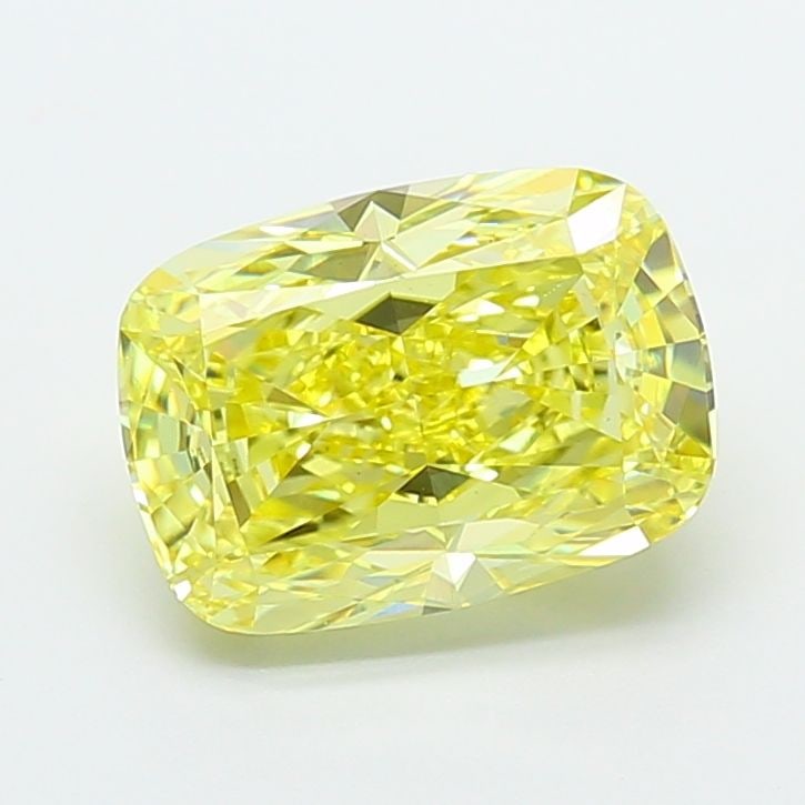 Loose Diamond - CUSHION MODIFIED 4.02ct Fancy Intense Yellow VS1: Loose Diamond - CUSHION MODIFIED 4.02ct Fancy Intense Yellow VS1 Source: This is a real non-mined Diamond that has been grown in a lab Shape: CUSHION MODIFIED Carats: 4.02 Color: Fancy Intense Yellow 