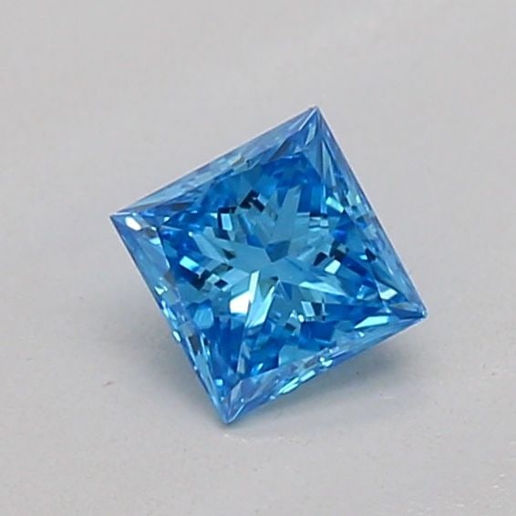 Loose Diamond - PRINCESS 0.2ct Fancy Vivid Blue VS1: Loose Diamond - PRINCESS 0.2ct Fancy Vivid Blue VS1 Source: This is a real non-mined Diamond that has been grown in a lab Shape: PRINCESS Carats: 0.2 Color: Fancy Vivid Blue Certification: IGI Additio