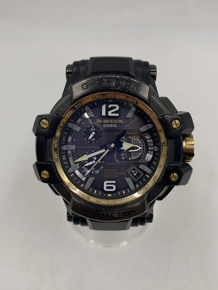 Casio G Shock GPW 1000FC 1A9JF Stainless Steel Men's Wristwatch: Casio G Shock GPW 1000FC 1A9JF Stainless Steel Men's Wristwatch This CASIO G-SHOCK GPW-1000FC-1A9JF men's wristwatch features a black stainless steel case and band. The watch is pre-owned and shows si