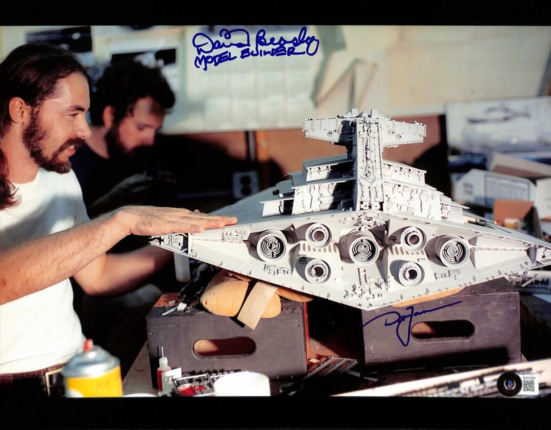 Star Wars ILM Star Destroyer 11x14 Photo Signed by David Beasley Beckett Authenticated: Star Wars ILM Star Destroyer 11x14 Photo Signed by David Beasley Beckett Authenticated This 11x14 photograph features an authentic signature in blue permanent marker from David Beasley, the original I