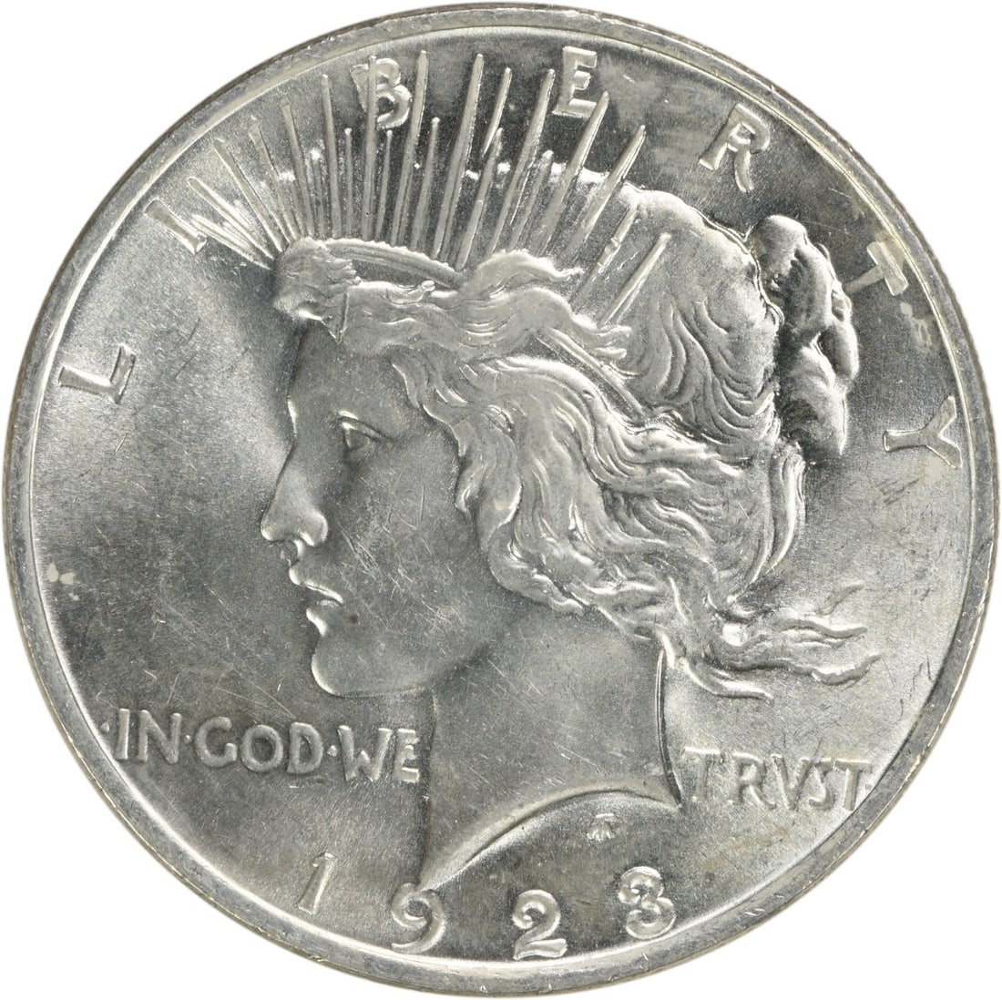 1923 Peace Silver Dollar Choice BU Uncertified Coin: 1923 Peace Silver Dollar Choice BU Uncertified Coin This 1923 Peace Silver Dollar is a stunning representation of American coinage, featuring a beautiful design and crafted from high-quality silver. T