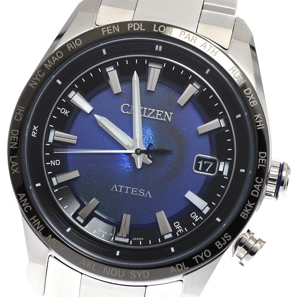 Citizen Attesa Titanium Solar Radio Controlled Date Men's Watch H145-007JD04: Citizen Attesa Titanium Solar Radio Controlled Date Men's Watch H145-007JD04 This Citizen Attesa men's wristwatch features a titanium case and band, offering both durability and a lightweight feel. Th