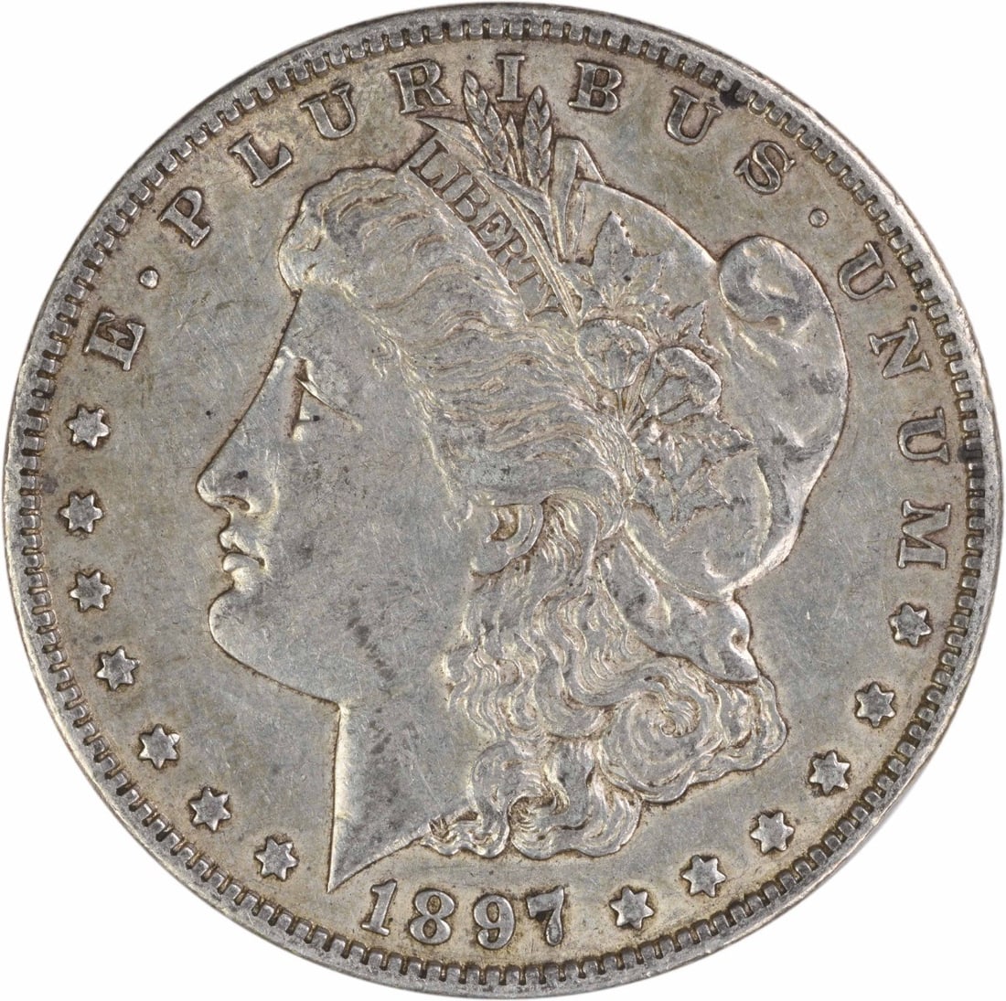 Morgan Dollar 1897 O Silver Coin Extra Fine Uncertified US: Morgan Dollar 1897 O Silver Coin Extra Fine Uncertified US This 1897-O Morgan Silver Dollar is a circulated coin in Choice Extremely Fine (EF) condition. Struck at the New Orleans Mint, it is composed