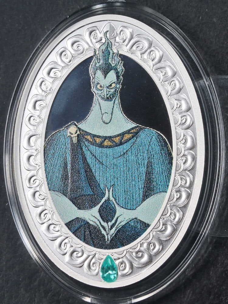 2025 Niue Agoro 1oz Silver $2 Disney Villains Hades Coin: 2025 Niue Agoro 1oz Silver $2 Disney Villains Hades Coin This 2025 Niue Agoro 1 Ounce Silver $2 coin features the iconic Disney Villains character, Hades. Struck in .999 fine silver, this uncirculated