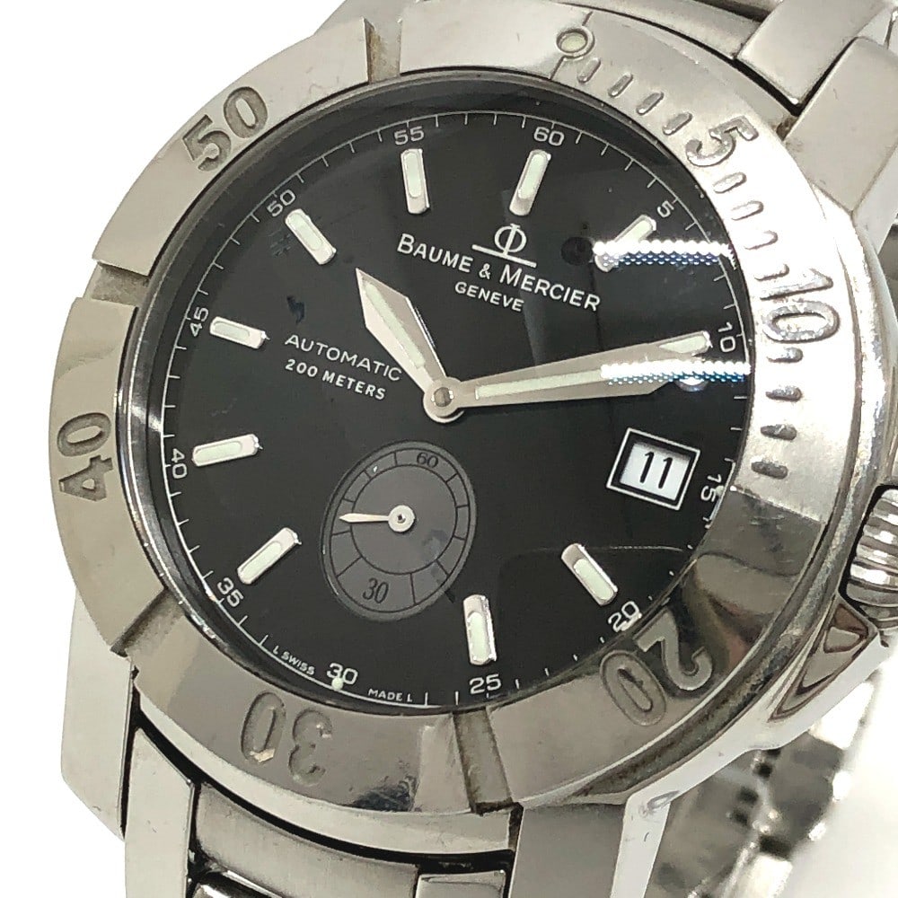 Baume Mercier Capeland 65353 Automatic Men's Stainless Steel Watch: Baume Mercier Capeland 65353 Automatic Men's Stainless Steel Watch This Baume & Mercier Capeland men's wristwatch (model 65353) features a stainless steel case with a black dial and silver-tone accent