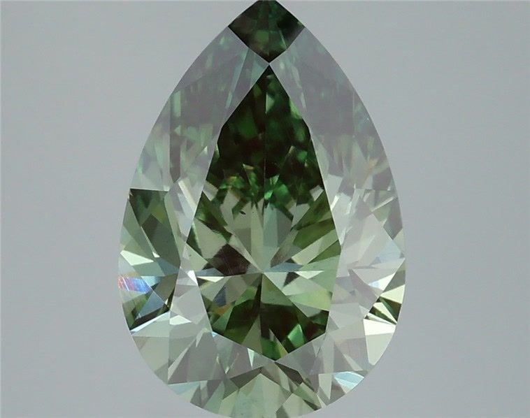 Loose Diamond - PEAR 4.09ct Fancy Vivid Green VS2: Loose Diamond - PEAR 4.09ct Fancy Vivid Green VS2 Source: This is a real non-mined Diamond that has been grown in a lab Shape: PEAR Carats: 4.09 Color: Fancy Vivid Green Certification: IGI Video: